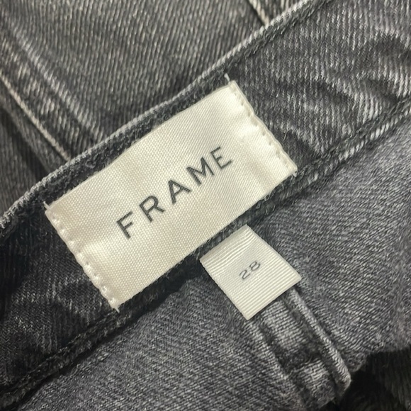 Frame Jeans Le Sylvie Slender Straight High Rise Wilkinson Rips - Picture 5 of 12